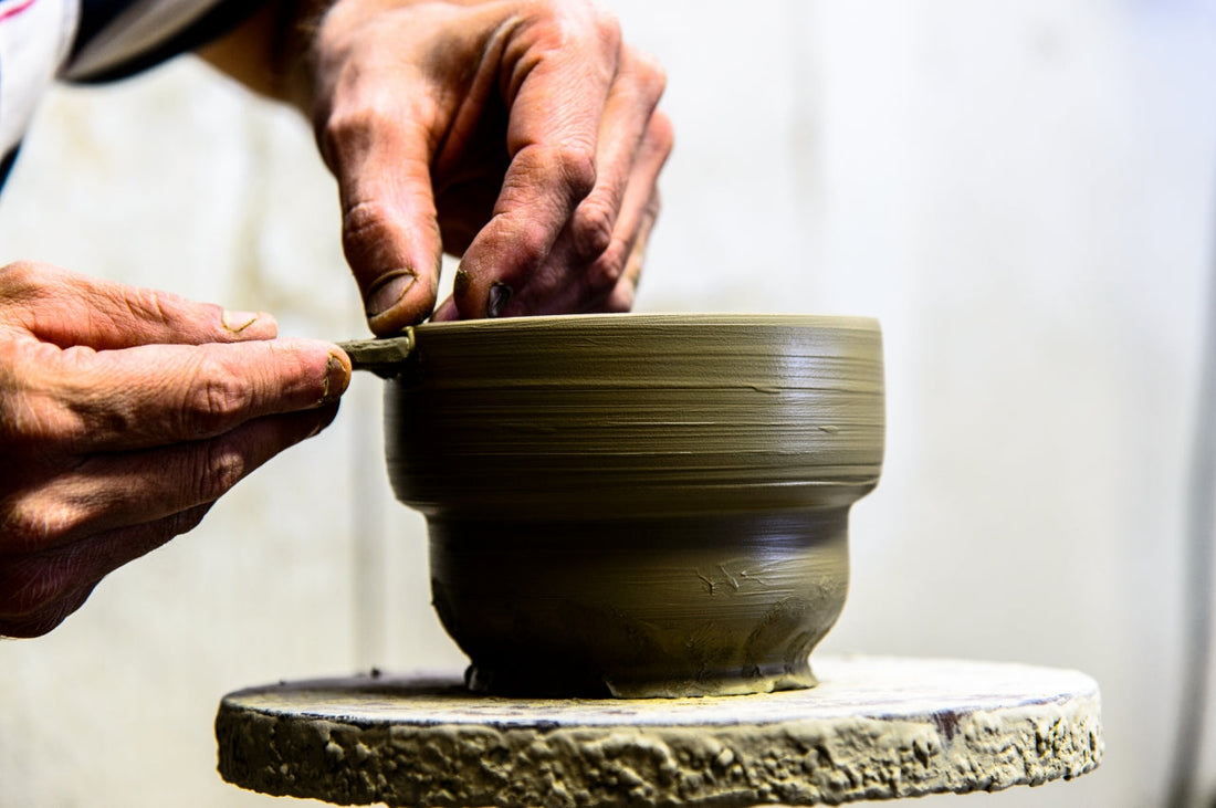 Curating ceramics with hands is a tradition of craftmanship in Umbria